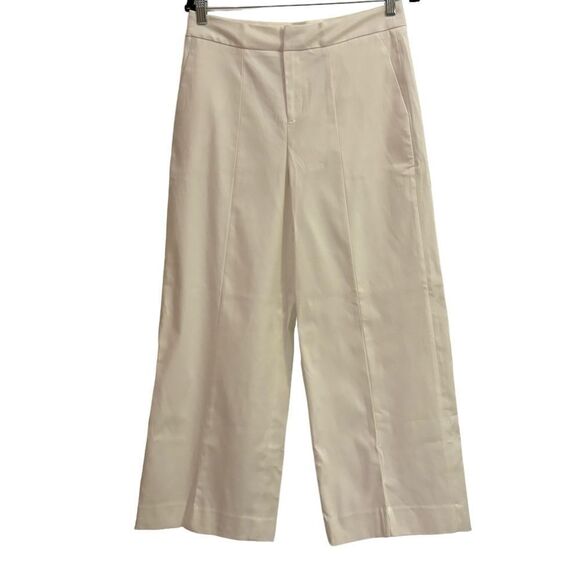 Everlane NWOT White Wide Leg Minimalist High Rise Trousers Pants w Pockets 4 - Picture 1 of 5